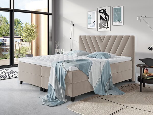 Επενδυμένο κρεβάτι Romantic-140 x 200 εκ.-Prasino Skouro - 152.00Χ210.00Χ118.00cm