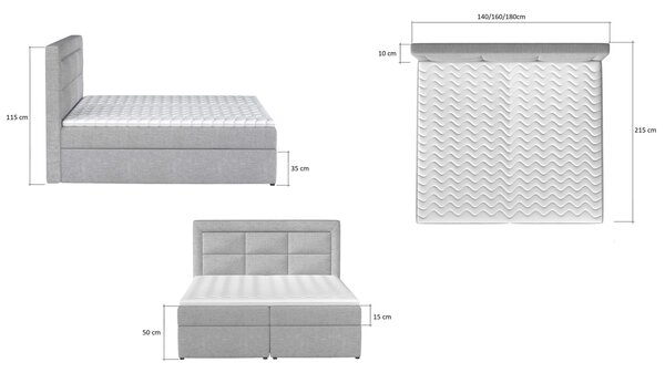 Επενδυμένο κρεβάτι Benson-Mporntw-140 x 200 - 140.00Χ215.00Χ53.00cm