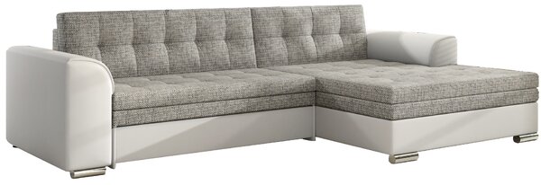 Γωνιακός καναπές Comfort-Δεξιά-Λευκό - γκρι - 270.00Χ165.00Χ80.00cm