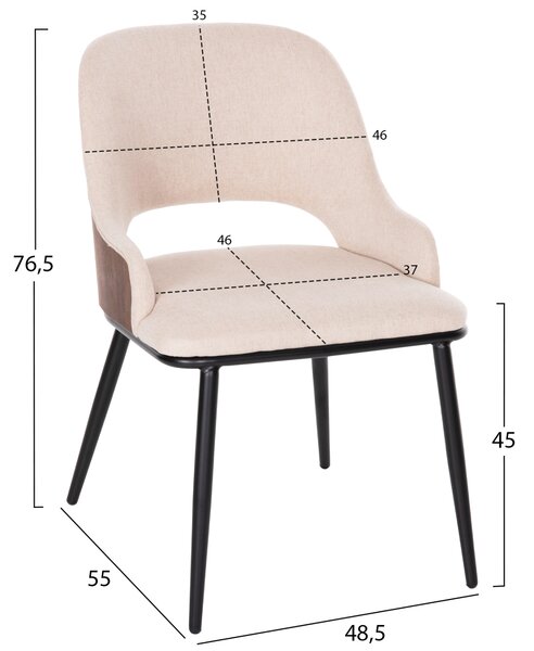 ΣΕΤ ΤΡΑΠΕΖΑΡΙΑ ΕΣΩΤ. ΧΩΡΟΥ 5ΤΜΧ HM11963 ΤΡΑΠΕΖΙ DENTY & 4 ΚΑΡΕΚΛΕΣ DELF