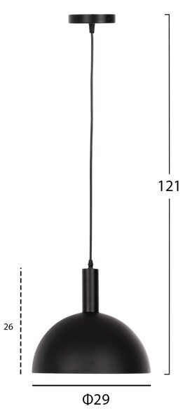 ΦΩΤΙΣΤΙΚΟ ΟΡΟΦΗΣ ΚΡΕΜΑΣΤΟ HM4110 ΜΑΥΡΗ ΜΕΤΑΛΛΙΚΗ ΚΑΜΠΑΝΑ Φ29Χ121Υεκ