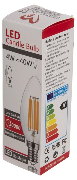 ΛΑΜΠΤΗΡΑΣ LED FILAMENT 4W E14 3000K ΧΡΥΣΟ DIMMABLE HM4048.02