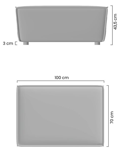 Σκαμπό Fabio 100x43x70cm Γαλάζιο - BOG1847