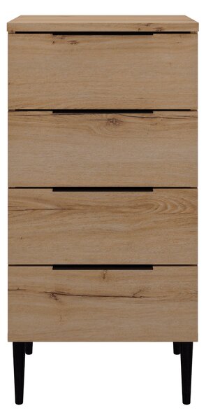 Lucian συρταριέρα με 4 συρτάρια 48x45x98εκ. Helvezia Oak