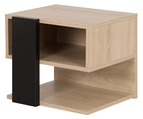 Duplex Κομοδίνο 44x38x37εκ.Black/Natural Chestnut