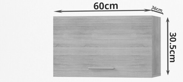 Alina Ντουλάπι Απορροφητήρα Πάνω ντουλάπι 60x30,5x36cm Σονόμα-Μόκκα