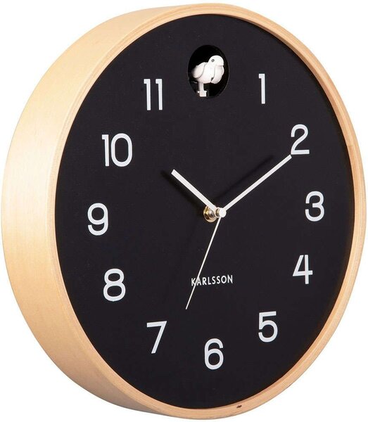 Ρολόι Τοίχου Cuckoo KA5886BK Φ31,5cm Natural-Black Karlsson