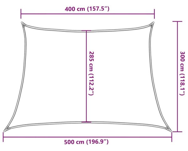 Πανί Σκίασης Κόκκινο 4/5 x 3 μ. από HDPE 160 γρ./μ² - Κόκκινο