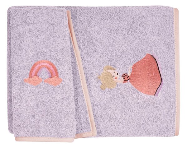 Παιδικές Πετσέτες (Σετ 2τμχ) Greenwich Polo Club Baby Essential 8874 Lilac 400gsm