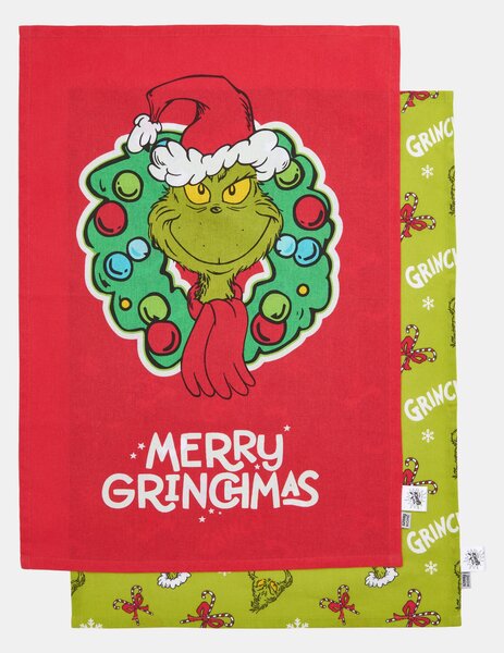 Sinsay - Σετ με 2 πετσέτες κουζίνας Grinch - πολυχρωμο