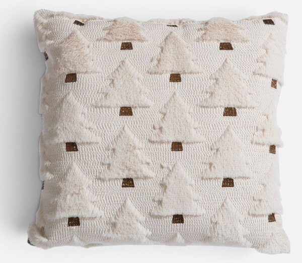Χριστουγεννιάτικο Μαξιλάρι (40x40) Nef-Nef Homeware Christmas Firs Ecru