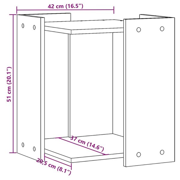 Τουαλέτα Γάτας Περίφραξη Καπνιστή Δρυς 42x42x51εκ Επεξ. Ξύλο - Καφέ