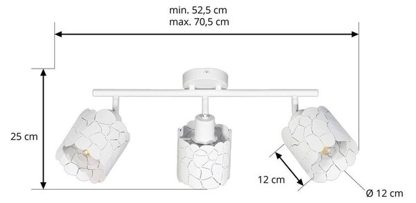 Lindby - Aralena 3 Φωτιστικό Oροφής Λευκό Lindby