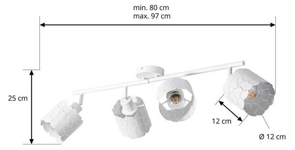 Lindby - Aralena 4 Φωτιστικό Oροφής Λευκό Lindby