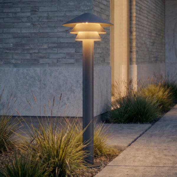 Lucande Φωτιστικό διαδρόμου LED Montaro, 110 cm, ανθρακί, IP54, Μαύρο, Αλουμίνιο, σύγχρονο