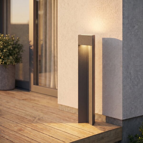 Lucande Φωτιστικό διαδρόμου LED Kaholo, μαύρο ματ, 90 cm, IP44, Μαύρο, Αλουμίνιο, σύγχρονο