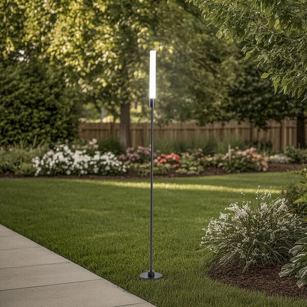 Nowodvorski Lighting LED φωτιστικό βάσης Zola, μαύρο, αλουμίνιο, ύψος 100 cm, Μαύρο, Αλουμίνιο