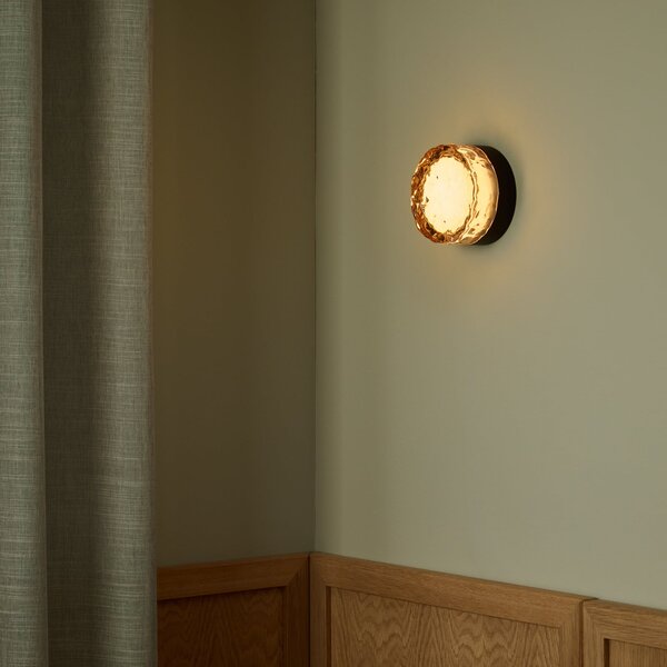 LOOM DESIGN Φωτιστικό τοίχου LED Otto Ice κεχριμπαρένιο, 13 εκ., CCT, IP65, ρυθμιζόμενος, Μπεζ, Μπάνιο, Πλαστικό, σύγχρονο