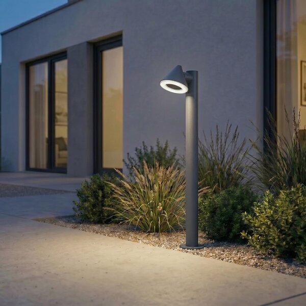 Lindby Φωτιστικό διαδρόμου LED Soran, μαύρο, 100 cm, μέταλλο, IP44, Μαύρο, Μέταλλο, σύγχρονο