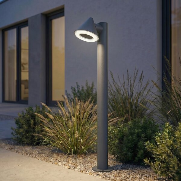Lindby Φωτιστικό διαδρόμου LED Soran, μαύρο, 100 cm, μέταλλο, IP44, Μαύρο, Μέταλλο, σύγχρονο