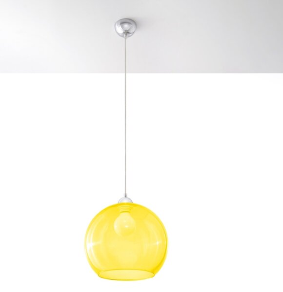 Κρεμαστό φωτιστικό Ball, Κίτρινο, 30x30x120 cm