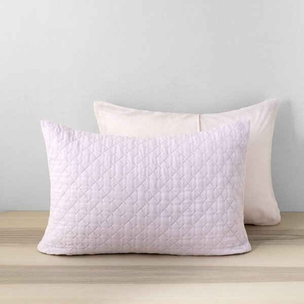Ζεύγος Μαξιλαροθήκες Καπιτονέ (52x72) Nima Arden Lilac/Pink