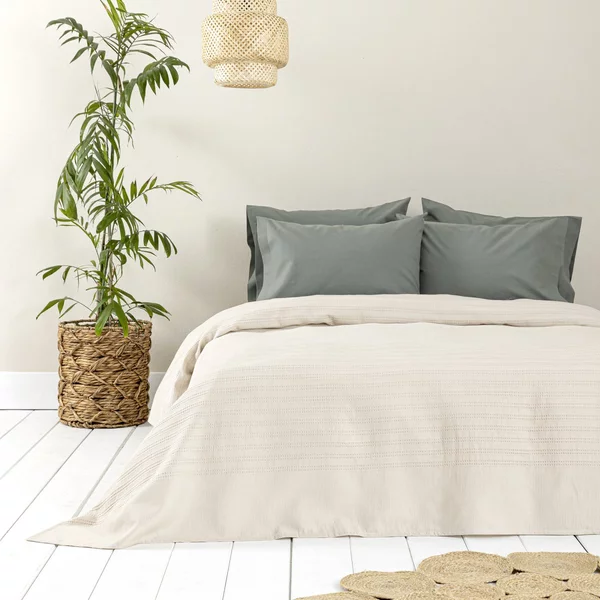 Κουβέρτα Πικέ Μονή (160x240) Dune Sand Beige
