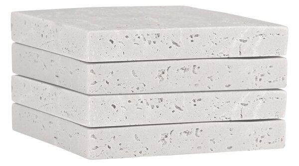 Σουβέρ (Σετ 4τμχ) Estia Travertine 07-36867