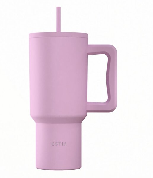 Κούπα Θερμός Με Λαβή & Καλαμάκι 900ml Estia Save The Aegean Tumbler Lavender 01-41472