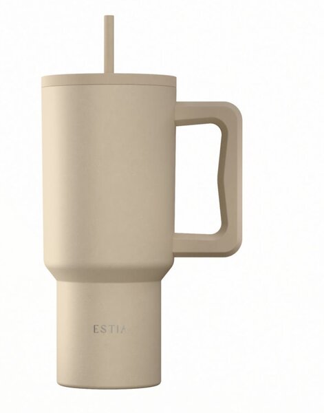 Κούπα Θερμός Με Λαβή & Καλαμάκι 900ml Estia Save The Aegean Tumbler Dune 01-41489