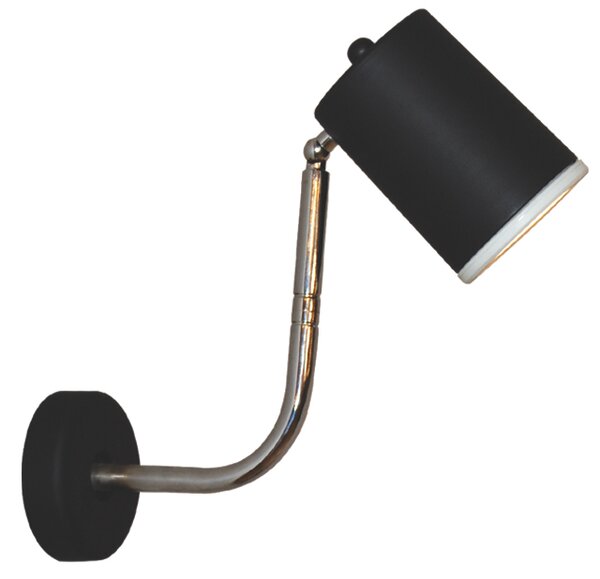 HL-3552-1 MOLLY NICKEL & BLACK WALL LAMP