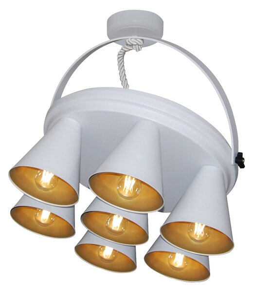 HL-3578-1B BRANDON WHITE & MAT GOLD PENDANT