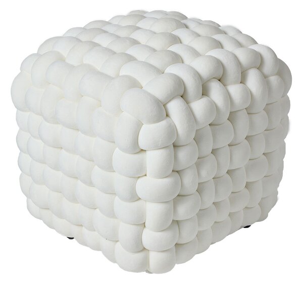 Πουφ (43x43x40) Das Home Stool line Λευκό