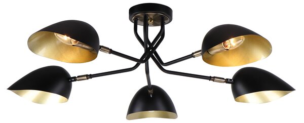 KQ 2759/5 ELIA BLACK AND ANTIQUE BRASS CEILING LAMP Γ3