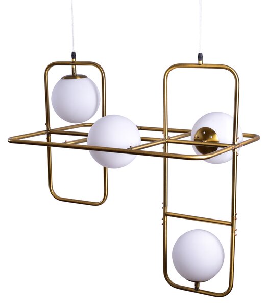 SE 133-4PS ATHEN PENDANT LAMP BRUSHED BRASS 1B4