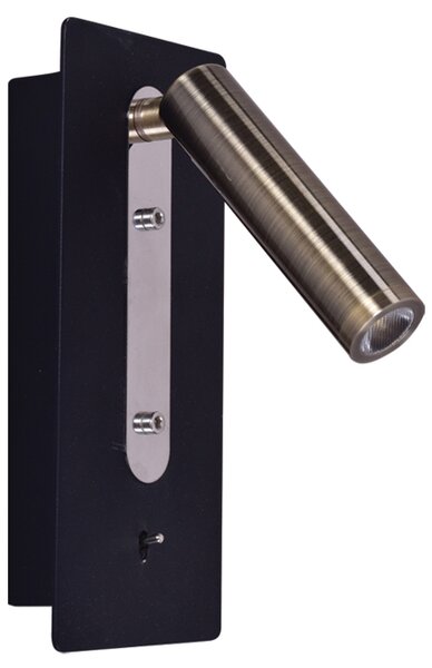 SE 129-1AB CRUZ WALL LAMP BLACK AND BRONZE 1B1