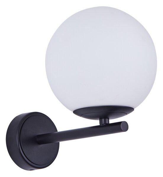 SE21-BL-22 FLAKE BLACK WALL LAMP OPAL GLASS Β1