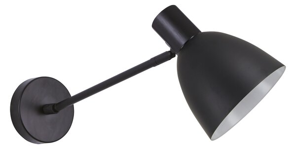 SE21-BL-22-MS2 ADEPT BLACK WALL LAMP BLACK METAL SHADE+