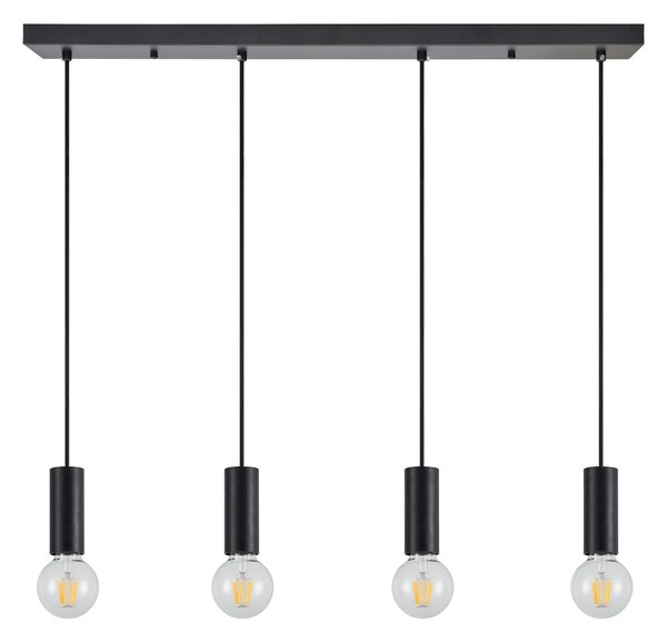 SE21-BL-4-4BL ADEPT TUBE Black Pendant+