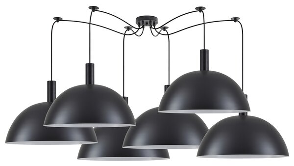 SE21-BL-4-BL6-MS50 ADEPT TUBE Black Metal Shade Pendant+