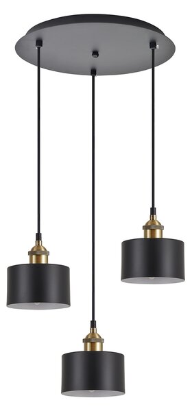 SE21-BR-10-3BL-MS1 MAGNUM BRONZE Black Metal Shade Pendant+