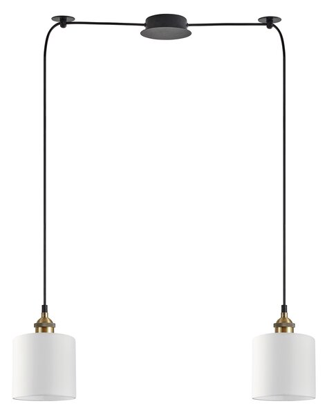 SE21-BR-10-BL2-SH1 MAGNUM BRONZE White Shade Pendant+