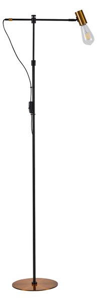 SE21-GM-39 ADEPT GOLD MATT & BLACK FLOOR LAMP 1Β1