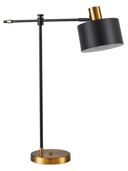 SE21-GM-36-MS1 ADEPT TABLE LAMP Gold Matt and Black Metal Table Lamp Black Metal Shade+