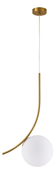 SE21-GM-35 SCEPTRE GOLD MATT PENDANT OPAL GLASS E3