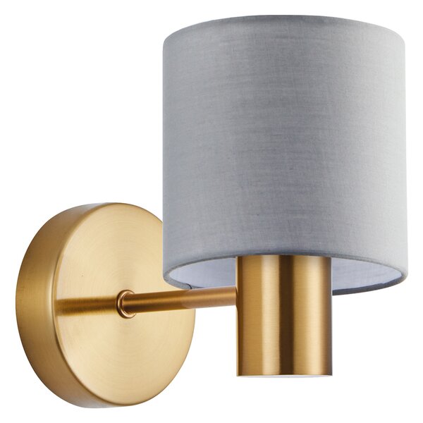 SE21-GM-16-SH2 GOLD MATT WALL LAMP GREY SHADE+