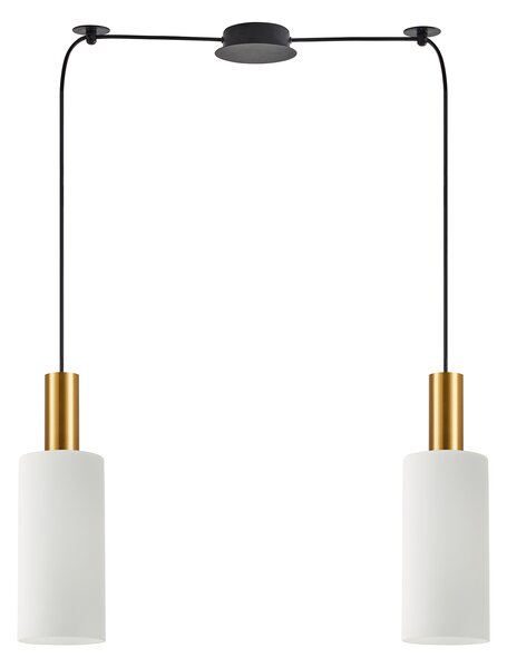 SE21-GM-4-BL2-GL3 ADEPT TUBE Gold Matt Pendant White Glass+