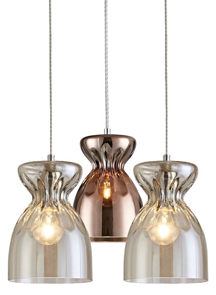 SE4314-03 DOMENICO PENDANT CONGAC-COPPER GLASS+