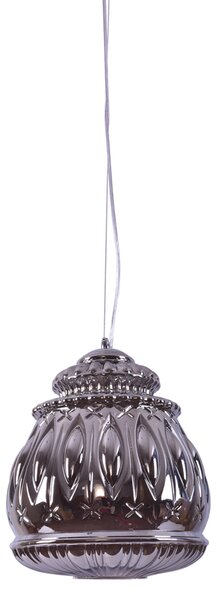 SE4344-01b ROZA PENDANT SMOKE GLASS E4