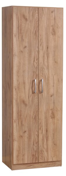 Ντουλάπα Jonar pakoworld δίφυλλη oak μελαμίνης 60x42x180εκ